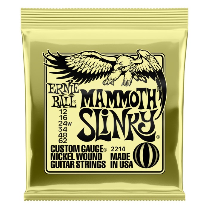 Струны для электрогитары ERNIE BALL 2214 Nickel Wound Mammoth 12-62 (wound G) цена и фото