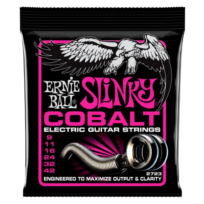 цена Струны для электрогитары ERNIE BALL 2723 Cobalt Super Slinky (9-11-16-24-32-42)