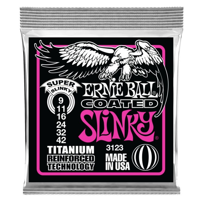 фото Струны для электрогитары ernie ball 3123 titanium rps super slinky (9-11-16-24-32-42)