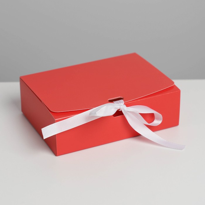 Коробка подарочная складная, упаковка, «Красная», 16,5 х 12,5 х 5 см коробка складная красная 25 х 20 х 5 см