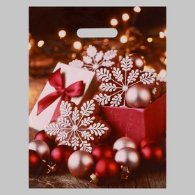 

Пакет "Шарики в коробке", глянец полиэтиленовый с вырубной ручкой, 31х40 см, 60 мкм