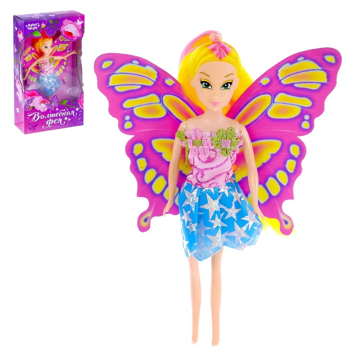 Кукла "Сказочная фея" с волшебной палочкой, МИКС