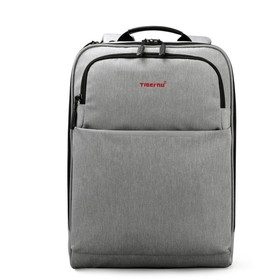 

T-B3305 Рюкзак Tigernu, 2 отдела на молнии, с USB, цвет серый (14"), 29х15х43см