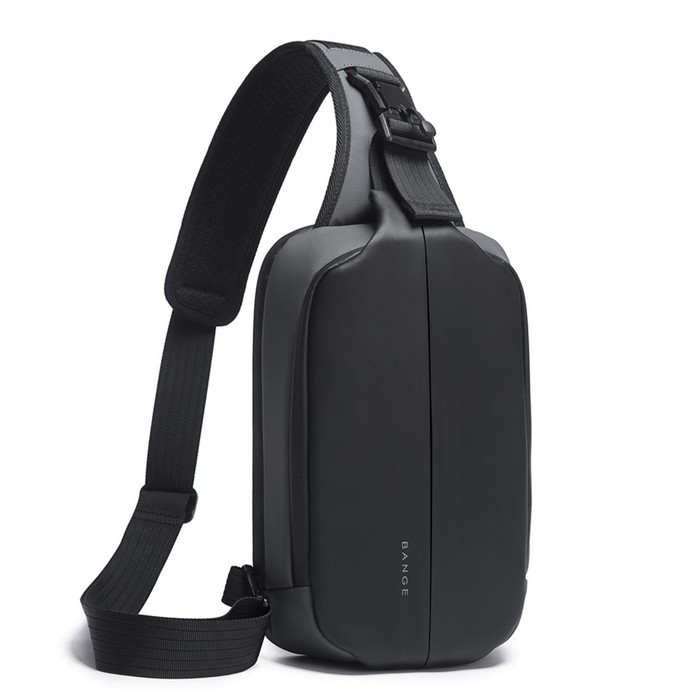 фото Bg7210 рюкзак-слинг bange, 2 отдела на молнии, с usb, цвет серый (9.7"), 20х8х30см