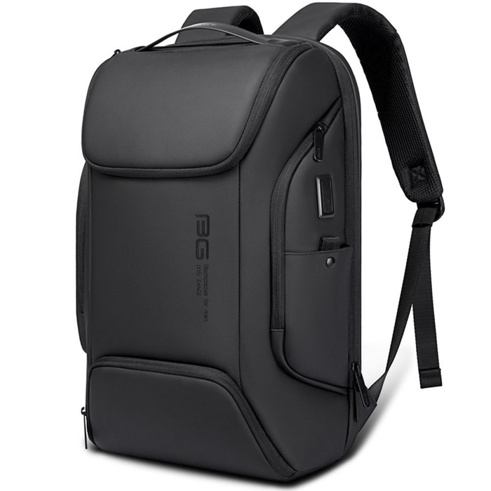 фото Bg7267 рюкзак bange, отдел на молнии, с usb, цвет черный (15.6"), 30х15х47см