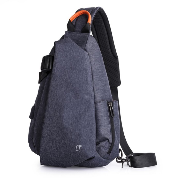 фото Ltc901 рюкзак-слинг tangcool, отдел на молнии, с usb, цвет синий (7,9"), 28х11х41см