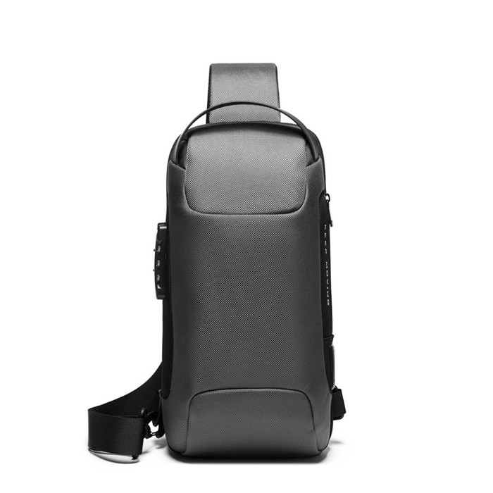 

BG22085 Рюкзак-слинг Bange, отдел на молнии, с USB, цвет серый (9.7"), 18х10х34см