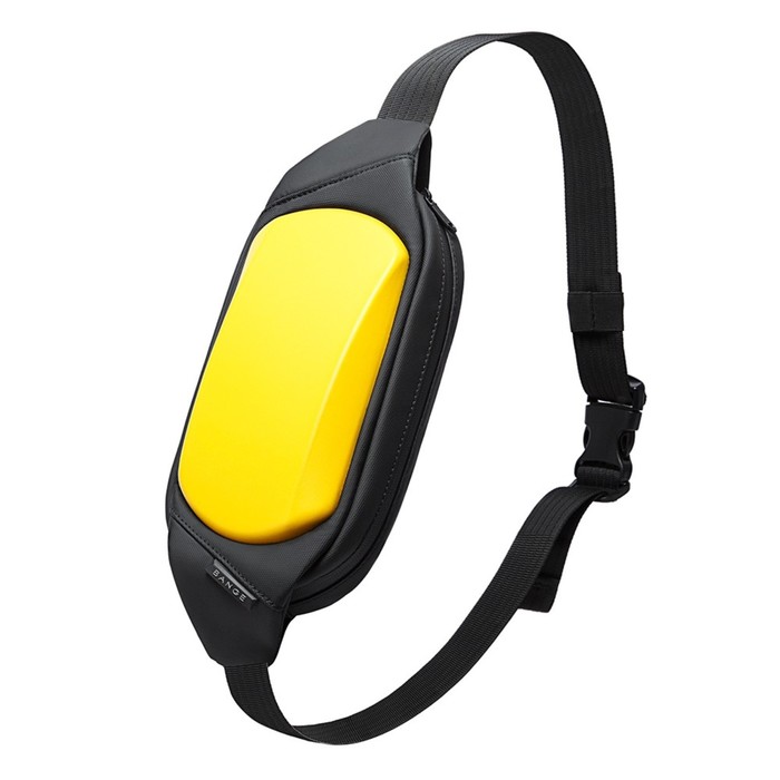 фото Bg7266 рюкзак-слинг bange, отдел на молнии, цвет желтый/черный, 13х5х26см