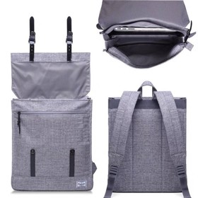 

BS10-26 Рюкзак Bodachel, отдел на клапане, цвет серый (14"), 34х9х40см