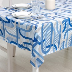 

Клеёнка столовая на тканевой основе «Геометрия», 1,26×30 м, цвет сине-серый