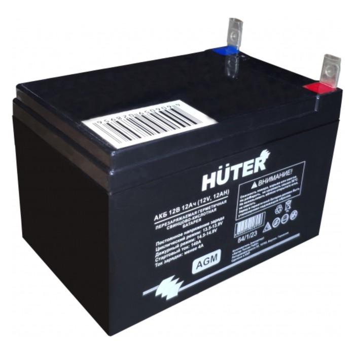 Батарея аккумуляторная Huter, 12 В, 12 Ач аккумулятор huter 64 1 23 12 в 12 ач