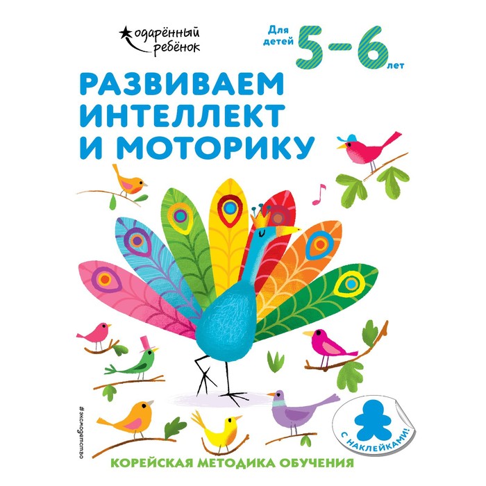 

Развиваем интеллект и моторику: для детей 5–6 лет (с наклейками)