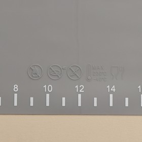 

Коврик кулинарный силиконовый со шкалой Basic, 40×30 см, цвет серый