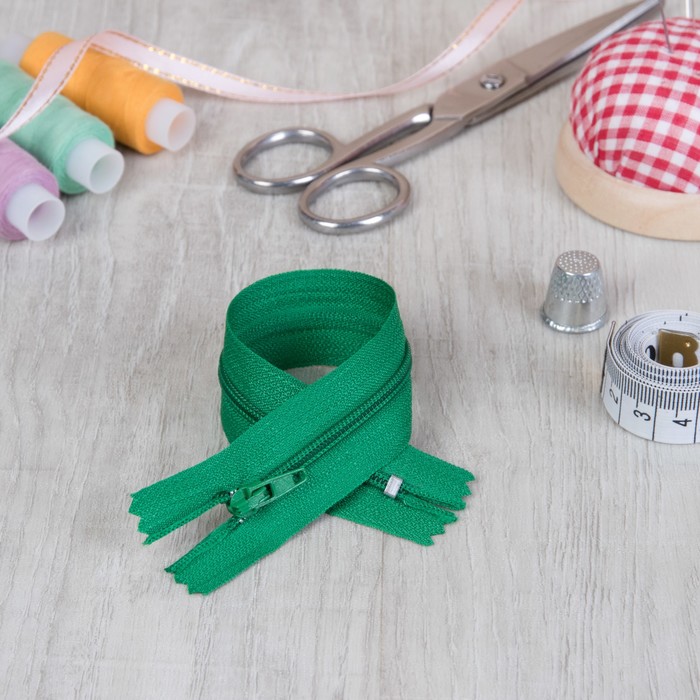 Молния "Спираль", неразъёмная, 23см, 12шт, цвет МИКС