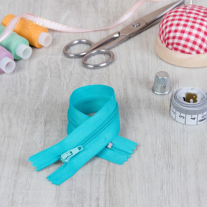 Молния "Спираль", неразъёмная, 23см, 12шт, цвет МИКС