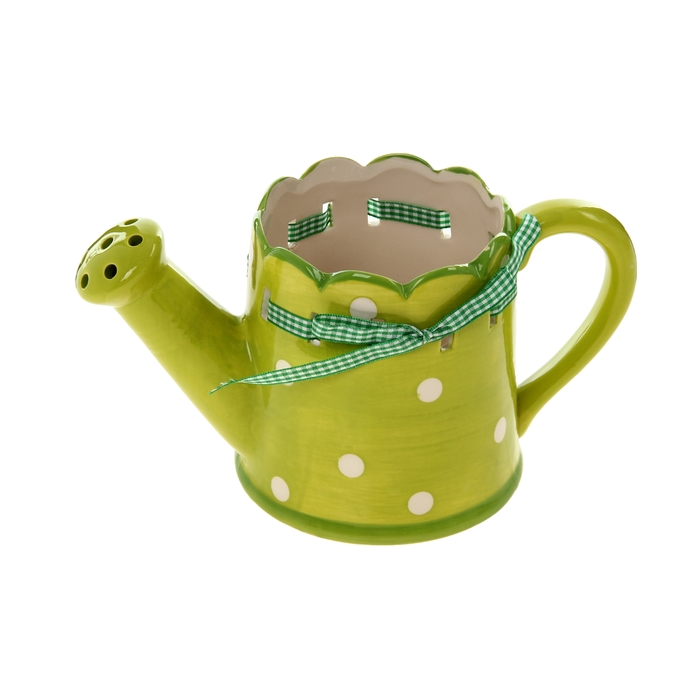 Кашпо-лейка "Горох" большое, зеленое