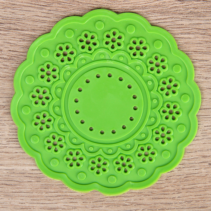 Набор подставок под горячее, 4 шт, 10 см "Затея", цвета МИКС