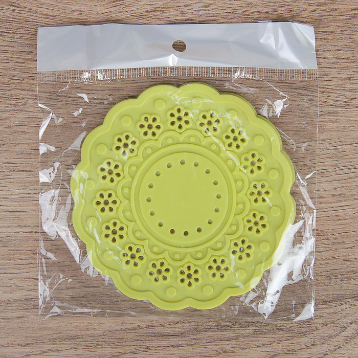 Набор подставок под горячее, 4 шт, 10 см "Затея", цвета МИКС