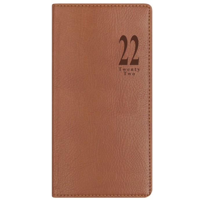 Еженедельник датированный А6 Letts Milano, искусственная кожа, белый блок, светло-коричневый