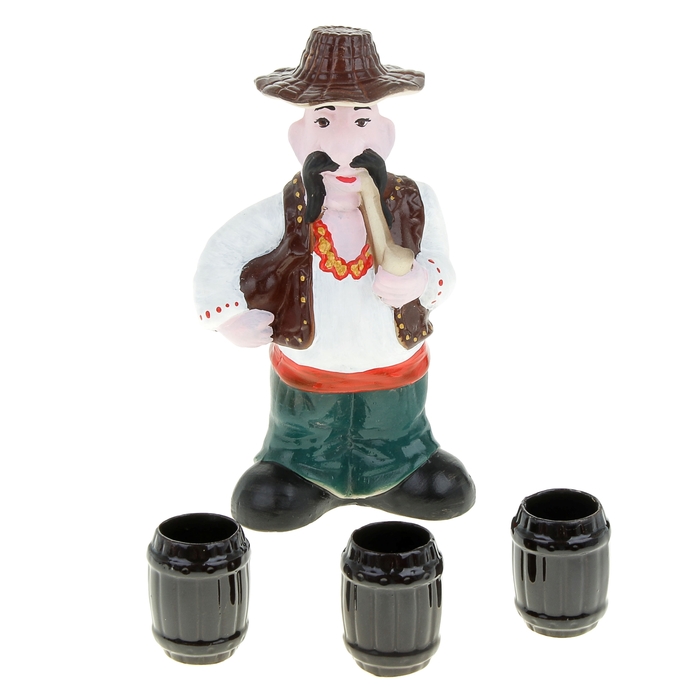 Штоф с рюмками "Гуцул" 4 предмета, 0,75 л