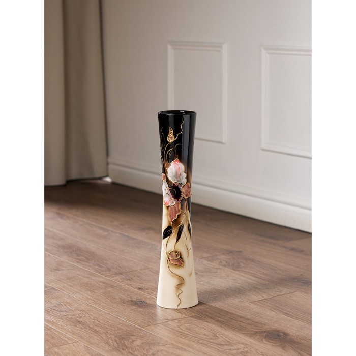 Ваза напольная "Кубок" орхидея средняя