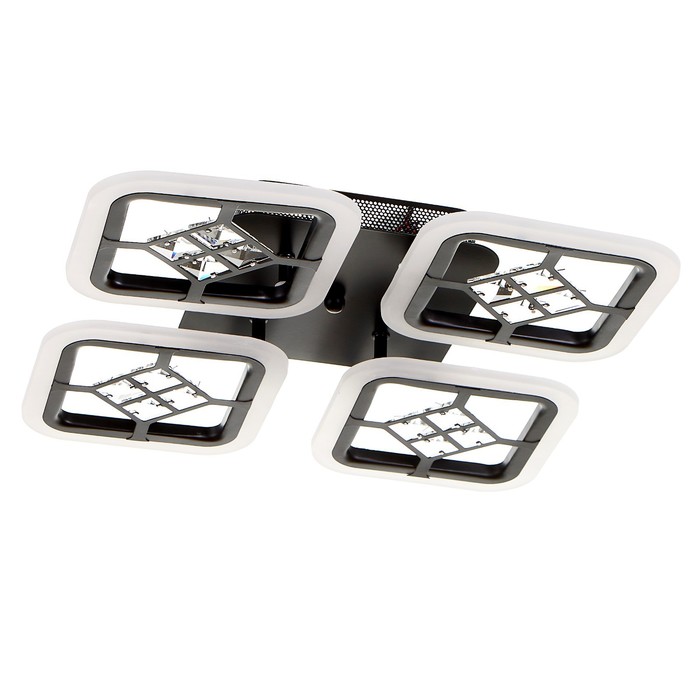 

Люстра с ПДУ 1530/4BK LED 72Вт 3000-6000К диммер черный 40х40х8 см
