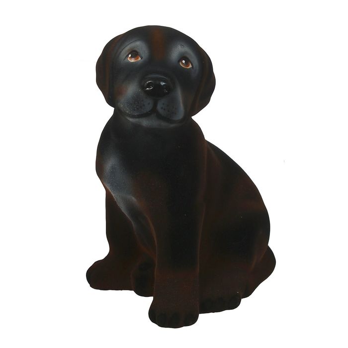 Копилка "Лабрадор" флок, чёрная