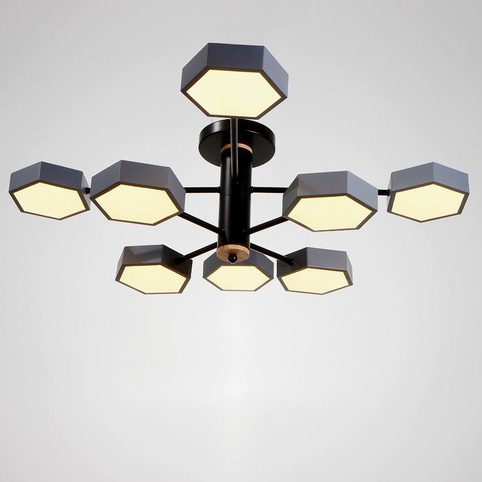 

Люстра 1318/8GR LED 192Вт 3000-6000К серый 86х86х25 см BayerLux