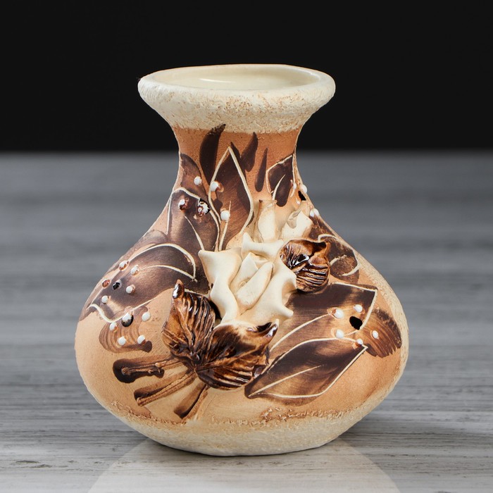 Ваза "Луковица" малая, лепка, цветы
