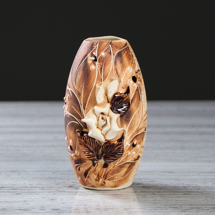 Ваза "Евро" малая, лепка, цветы