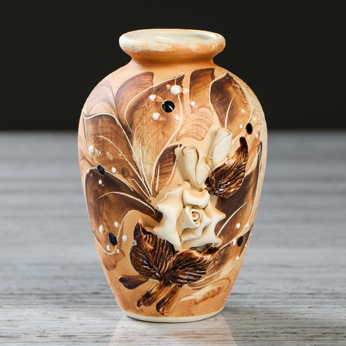 Ваза "Адам" малая, лепка, цветы