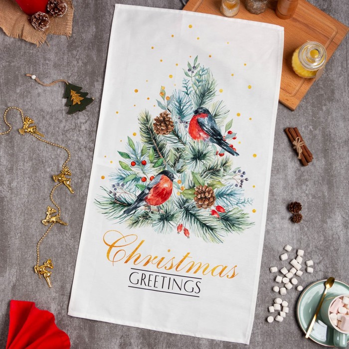 

Полотенце Этель "Сhristmas bells" 40x73 см, 100%хл, саржа 190 г/м2