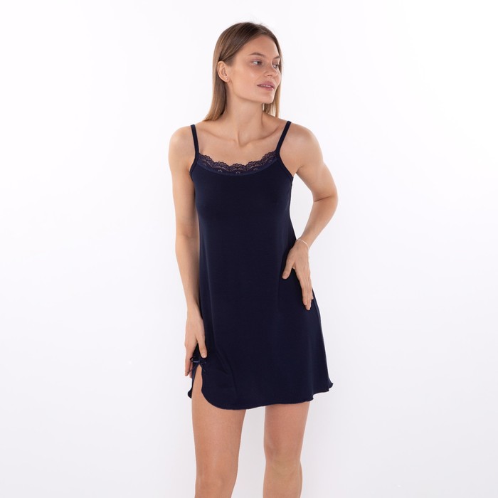 Ночная сорочка женская, цвет тёмно-синий, размер 42