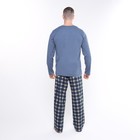 Комплект (лонгслив,брюки) мужской, цвет тёмно-синий, размер 56 - Фото 6