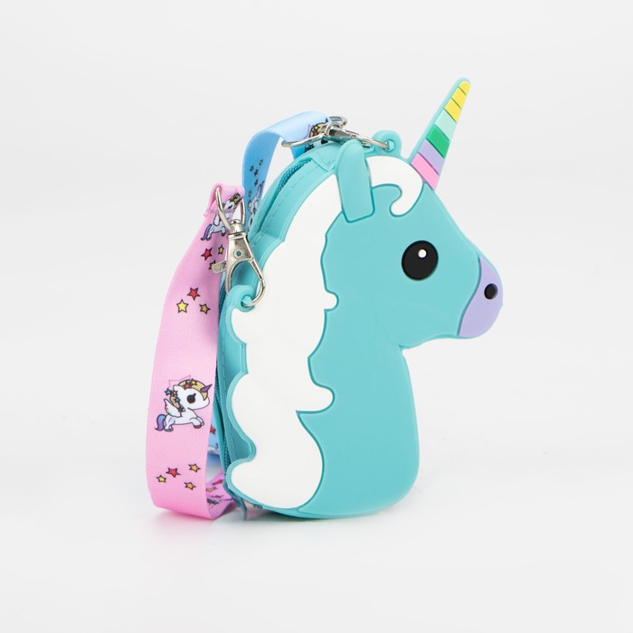 

Сумка детская на молнии, цвет голубой