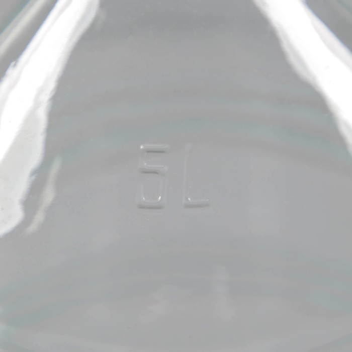 Бутыль стеклянная «Рифлённая», 5 л, с крышкой
