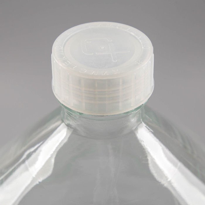 Бутыль стеклянная «Рифлённая», 15 л, с крышкой