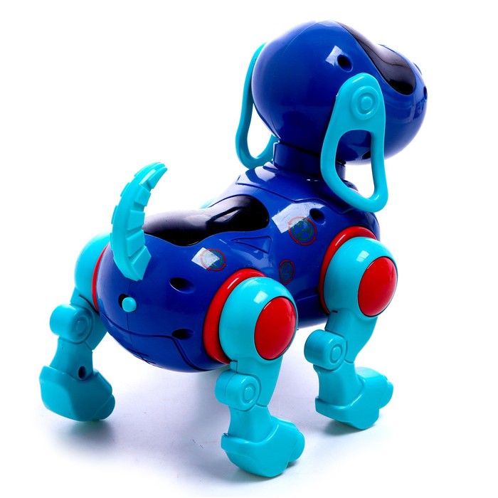 Собака IQ DOG, ходит, поёт, работает от батареек, цвет синий