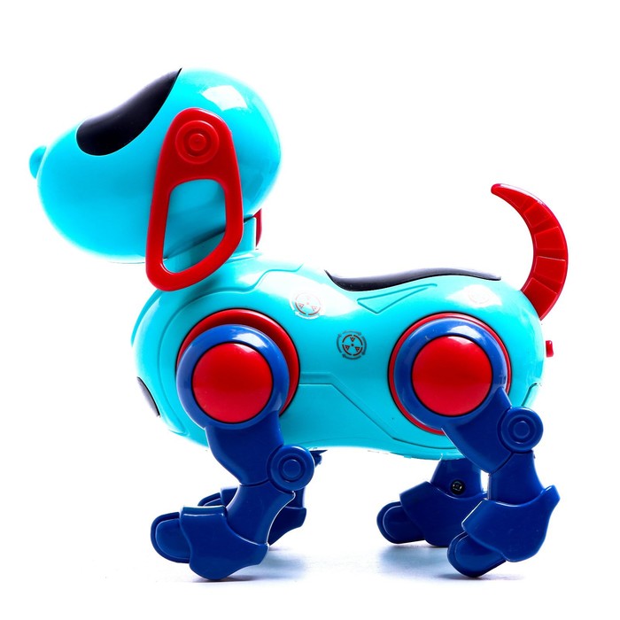 Собака IQ DOG, ходит, поёт, работает от батареек, цвет голубой