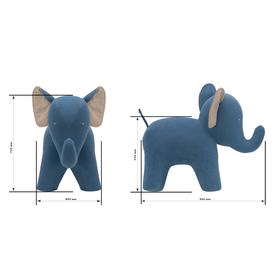 

Пуф-животное Leset Elephant, Велюр натуральный 400х950х750 Omega 45/Omega 02