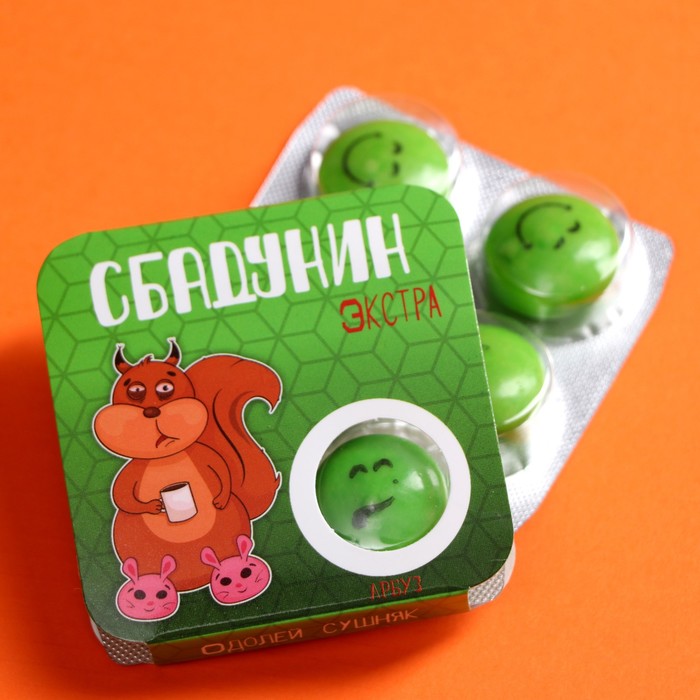 

Жевательная резинка "Сбадунин-экстра" арбуз, 14г.