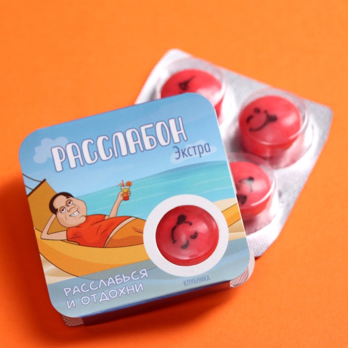 

Жевательная резинка "Расслабон-экстра", клубника, 14г.