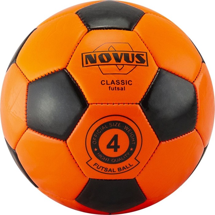 Мяч футбольный Novus CLASSIC FUTSAL, PVC foam, размер 4, машинная сшивка, d=63-66