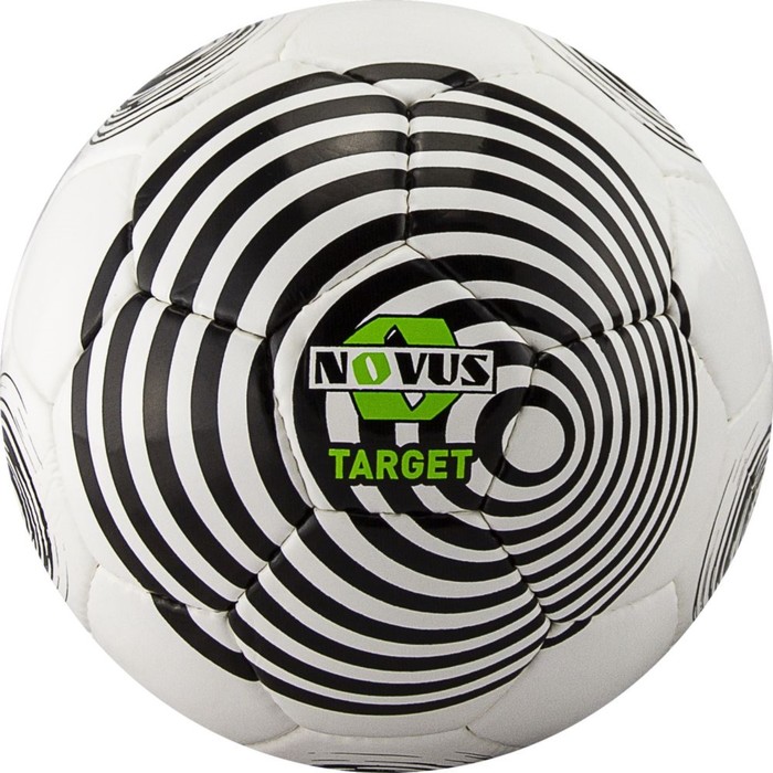 Мяч футбольный Novus TARGET, PVC, черно-белый, размер 5, ручная сшивка, d=68-71