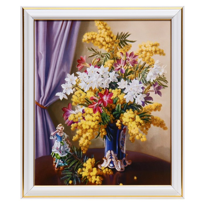 

Картина "Букет с мимозой" 20х25(23,5х28,5) см
