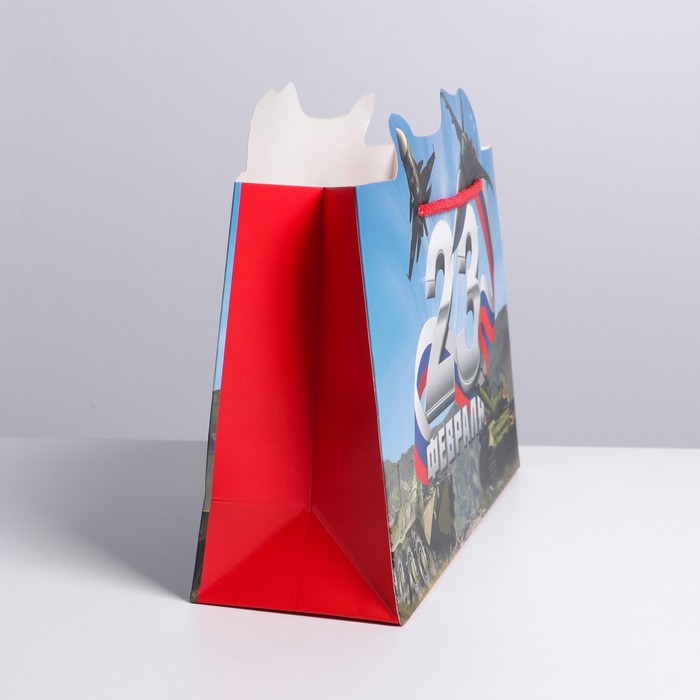 

Пакет подарочный «С 23 Февраля», 30 × 23 × 10 см