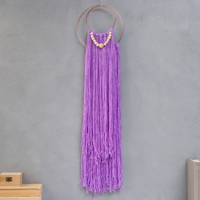 цена Панно настенное текстиль Бохо фиолетовый