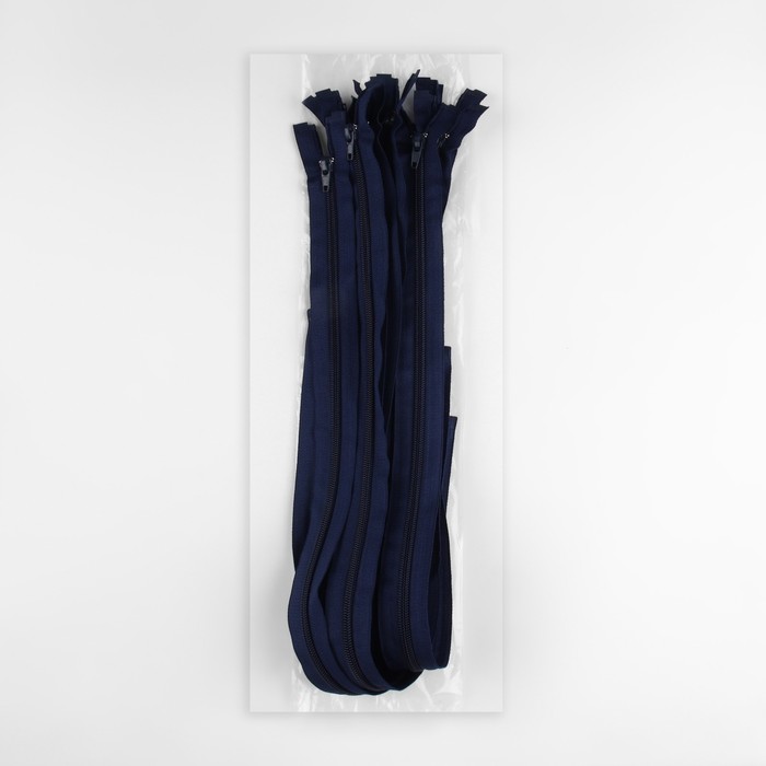 Молния «Спираль», №7, разъёмная, 60 см, цвет тёмно-синий