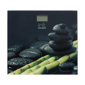 

Весы напольные Irit IR-7257, электронные, до 180 кг, 2хААА, стекло, рисунок "бамбук и камни"