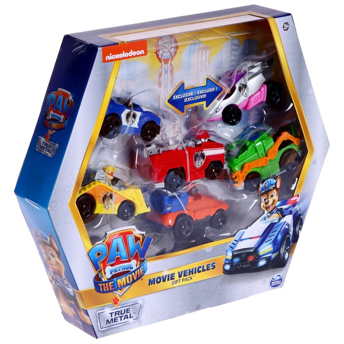 Набор машинок «Тру Металл» Щенячий патруль, 6 машинок